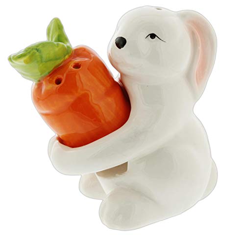 Ceramic Bunny & Carrot Salt & Pepper Shaker Set