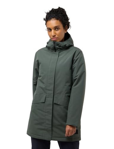 Jack Wolfskin TEMPELHOF COAT W, cappotto Donna, slate green,