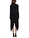 Meaneor Women Long Cardigan Open Front Drape Lightweight Maxi Duster Sweaters Long Sleeve High Low Hem Fall Coat,Black,L