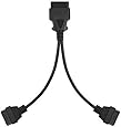 Docooler 16Pin OBD2 Splitter Extension Cable Male to Dual Female Y Cable 30cm