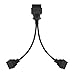 Docooler 16Pin OBD2 Splitter Extension Cable Male to Dual Female Y Cable 30cm