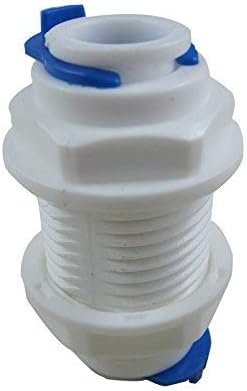 Tube Bulkhead Connector Push Fit Quick Connect for RO Water Reverse Osmosis System (Pack of 5) (3/8" Tube Bulkhead Connector) - Image 3