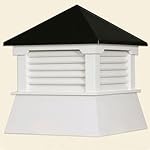 21" Vinyl Shed Cupola with Black Aluminum Roof