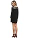 ROMWE Women's Plain Short Long Sleeve Casual Crochet Lace Shift Dress
