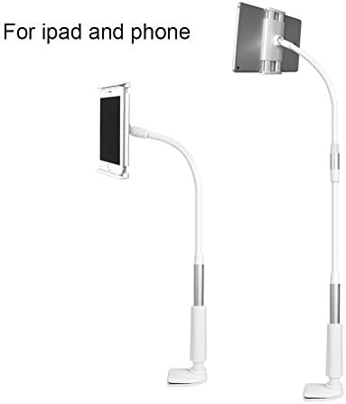 REAK Cell Phone Clip Holder, Tablet Stand Holder, 360 Rotating Flexible, Three sections Long Arm Holder for Cell Phones, Tablets &amp; E-readers, Adjustable height, Flexible Mount Holder