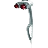 HoMedics Percussion Action Massager with Heat | Adjustable Intensity , Dual Pivoting Heads | 2 Sets Interchangeable Nodes , H