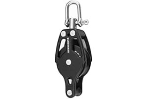 Blue Shark 2252-Sailing Pulley Blocks 38mm Single Becket Swivel