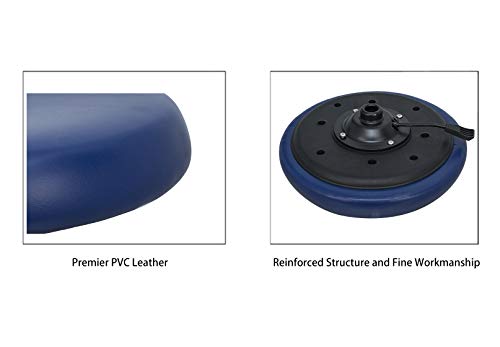 Grace & Grace Professional Task Stool Chair LUX Series Extra Large Seat Rolling Swivel Pneumatic Adjustable Heavy Duty for Dentist, Shop, Office and Home (Without backrest, Royal Blue)