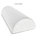 Cushy Form [Replacement Cover] Half-Moon Bolster Replacement Cover - Fits Semi-Roll Pillow - Hypoallergenic, Machine Washable Case (Replacement Cover ONLY)