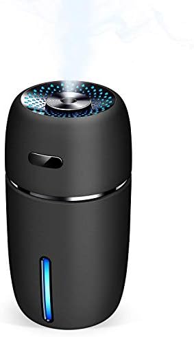 Nestar USB Mini Humidifier, 200ml Small Desk Potable Ultrasonic Humidifier with USB Port,7 Colors Night Light,Adjustable Mist Mode,Auto-Off,Whisper Quiet Car Humidifiers for Bedroom,Office