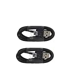 Two (2) OEM Samsung USB-C Data Charging Cables for Galaxy S9/S9 Plus/S8/S8+/Note8 - Black EP-DG950CBE- Bulk Packaging + Free Mini Stylus (Renewed)