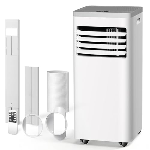 Havato Portable Air Conditioner 10,000 BTU, 3-in-1 AC Unit with Cooling Fan Dehumidifier for Cools up to 450 sq. ft, 24H Timer, 2 Speeds, Remote Control, LED Display, for Bedroom/Office/Home, White
