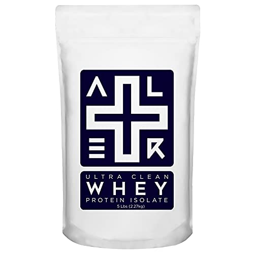 Alter + WHEY | Premium Whey Protein Isolate | Grass-Fed. Cold-Processed. Undenatured. | Ultra Clean. Hypoallergenic. Professional Grade. | Unflavored (5 Lbs)