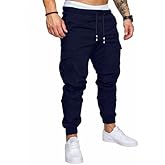 GM MGBOYGYM Mens Fashion Joggers Sports Pants - Cotton Cargo Pants Sweatpants Trousers Mens Long Pants