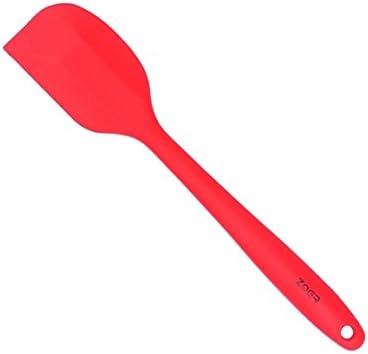ZOER Premium Silicone Spatula (28.2cm x 5.5cm) with Hygienic Solid Coating (Cherry Red)