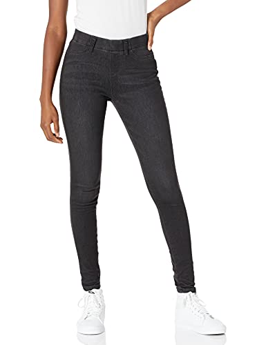 AMAZON ESSENTIALS WOMEN’S PULL-ON KNIT JEGGING (AVAILABLE IN PLUS SIZE), WASHED GREY, LARGE SHORT