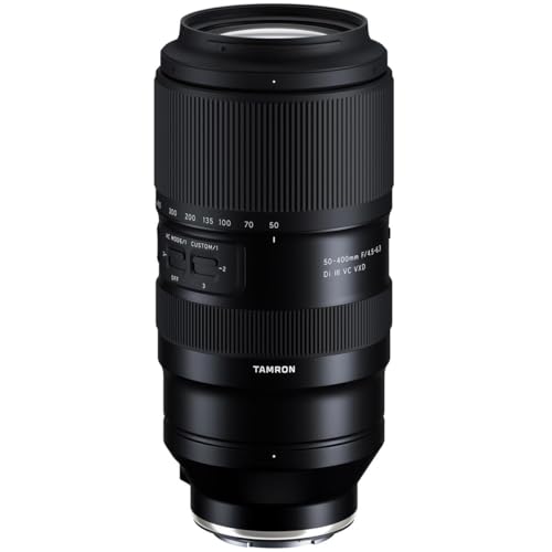 Tamron 50-400mm f/4.5-6.3 Di III VC VXD Lens for Sony Full Frame Mirrorless Cameras Black