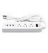❤ HITRENDS Power Strip 3 AC Outlets with 3 USB Charging Ports Extension Cord 1250W/10A for iPhone 7 6 6S Plus iPad Samsung HTC LG Tablets Laptop (6ft, White)