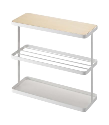 Yamazaki Home Storage Steel | End + Side Tables, One Size, White