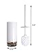 IMMANUEL Float Premium MS Acrylic Toilet Brush with Holder Canister | Two-Tone | Brown White | Modern Home Decor-