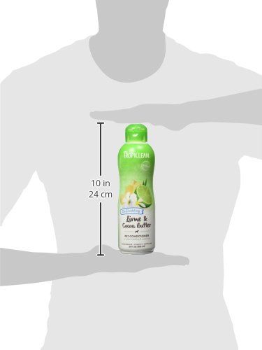 TropiClean Deshedding Dog Conditioner, Reduces Shedding & Softens Coat, Puppy Safe, Made in the USA, Lime & Cocoa Butter Scent, 20oz.