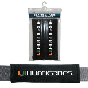 NCAA Miami Hurricanes Seat Belt Pads, One Size