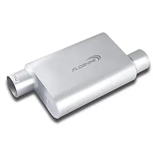 Floshine Exhaust Mufflers, Universal Performance Exhaust Street Muffler, Aluminized Steel Universal 3