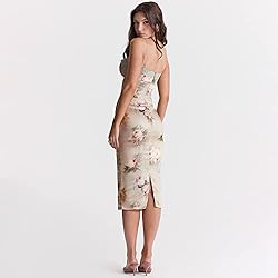 ABINGOO Women Vintage Spaghetti Strap Maxi Dress