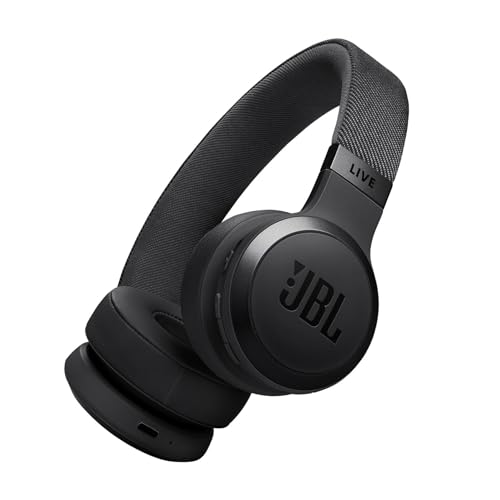 JBL Live 670 NC Cuffie On-Ear Bluetooth Wireless, con Cancellazione Adattiva del Rumore, SmartAmbient, Personi-Fi 2.0, JBL Surround, Connessione Multipoint, fino a 65 Ore di Autonomia, Nero