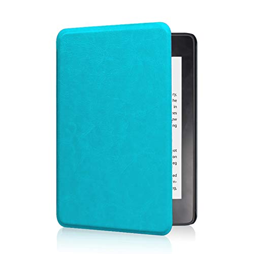 SCSVPN Case for Kindle 10th Generation 2019 Release(Model No. J9G29R) - Slim Premium PU Leather Smart 6‘’ Cover with Hand Strap, Auto Sleep/Wake - NOT Fit Kindle Paperwhite or Kindle Oasis, Sky Blue