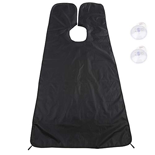 JASSINS Beard Apron for Shaving-Hair Clippings Catcher & Grooming Cape Apron (Black)