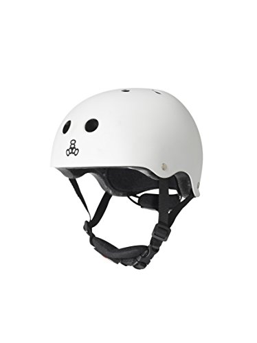 Triple eight lil 8 dual certified helmet, white glossy