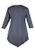 Curvylicious Women's Plus Size 3/4 Sleeve Round Neck Tunic Top