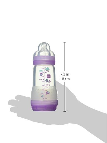 MAM Anti-Colic Bottle, Girl,  9 Ounces,  2-Count