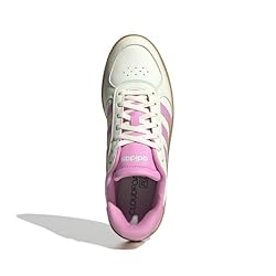 adidas Women's Breaknet Sleek Sneaker, White/Bliss
