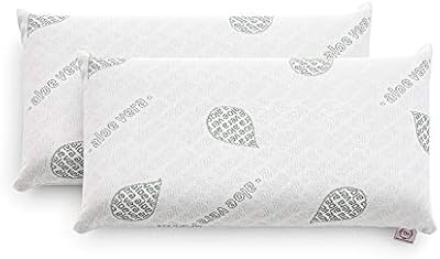 Textilhome Pack 2 Almohadas Viscoelástica 75 cm Aloe Vera Núcleo Visco