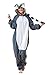 Grey lemuroid Pajamas Unisex Adult Animal Cosplay Costume Onesies One-Piece Gift For Valentine M