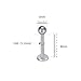 vcmart 10pcs Internally Threaded Labret Lip Rings Surgical Steel Piercing Jewelry, 16G 8mm