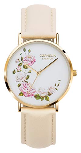 Orphelia Fashion Womens Analogue Watch Floral with Leather Strap