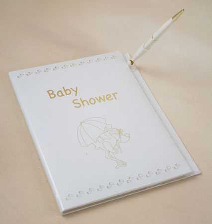 Baby Shower Guest Registry Book with Pen