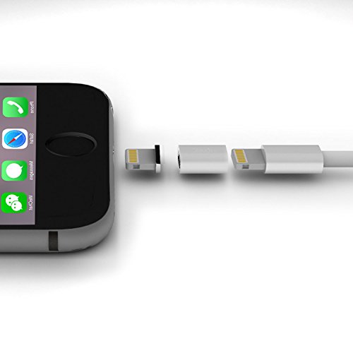 STOUCH iPhone Lightning to Magnetic Lightning Male Charger Converter Adapter for iPhone 6S 6S Plus 5s (Lightning to Magnetic Lightning Silver)