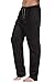 CYZ Men's 100% Cotton Jersey Knit Pajama Pants/Lounge Pants-Solid Black-2XL