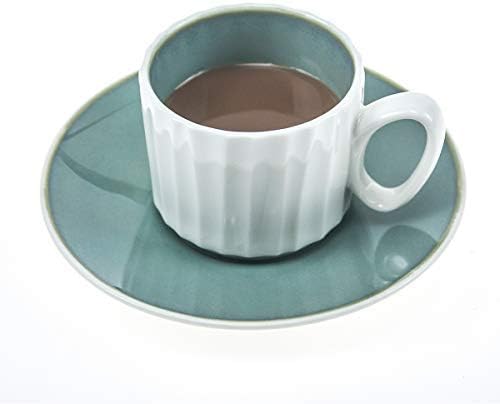 Latte Art Cup and Saucer-Cappuccino Barista Matte Ceramic Cup and Americano New Bone China for Coffee Shop-6oz