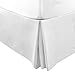 Bed Skirt (King, White, 15 Inch Fall) - Hotel Quality, Iron Easy, Quadruple Pleated , Wrinkle and Fade Resistant by Utopia Bedding