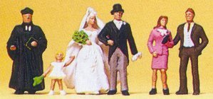 Protestant Wedding Ceremony (6) HO Scale Preiser Models