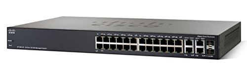 Switch 24 portas Cisco SRW224G4-K9-BR - Gerenciável - 24 portas 10/100 Mbps + 2 portas Gigabit + 2p Combo Mini-GBIC