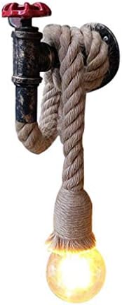 Creative Wall Light Adjustable Retro Industrial Iron Pipe Tall Rope Wall Lamp Corridor Kitchen Light Warehouse Barn Bar Corridor Lighting Fixtures E27 Light