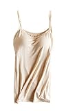 Foxexy Womens Sexy Modal Padded Active Spaghetti Straps Camisole Tanks Tops