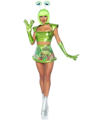 Leg Avenue 87067-12601 5 Pc Beam Me Up Babe, Includes Metallic Lame Crop Top, I…