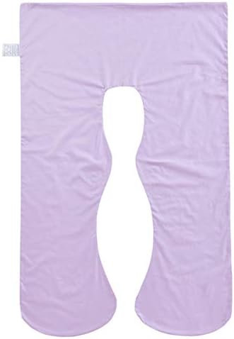 CIMU Jersey Pregnancy Pillow Cover Maternity Pillow Case U Shaped Fit for 5531Inch Pillows 100% Cotton Maternity Pillowcase with Zipper Replacement Pregnancy Pillowcase U Shaped (Purple)